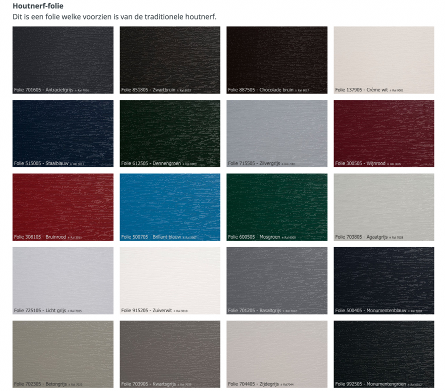 Kleurmogelijkheden voor kunststof kozijnen